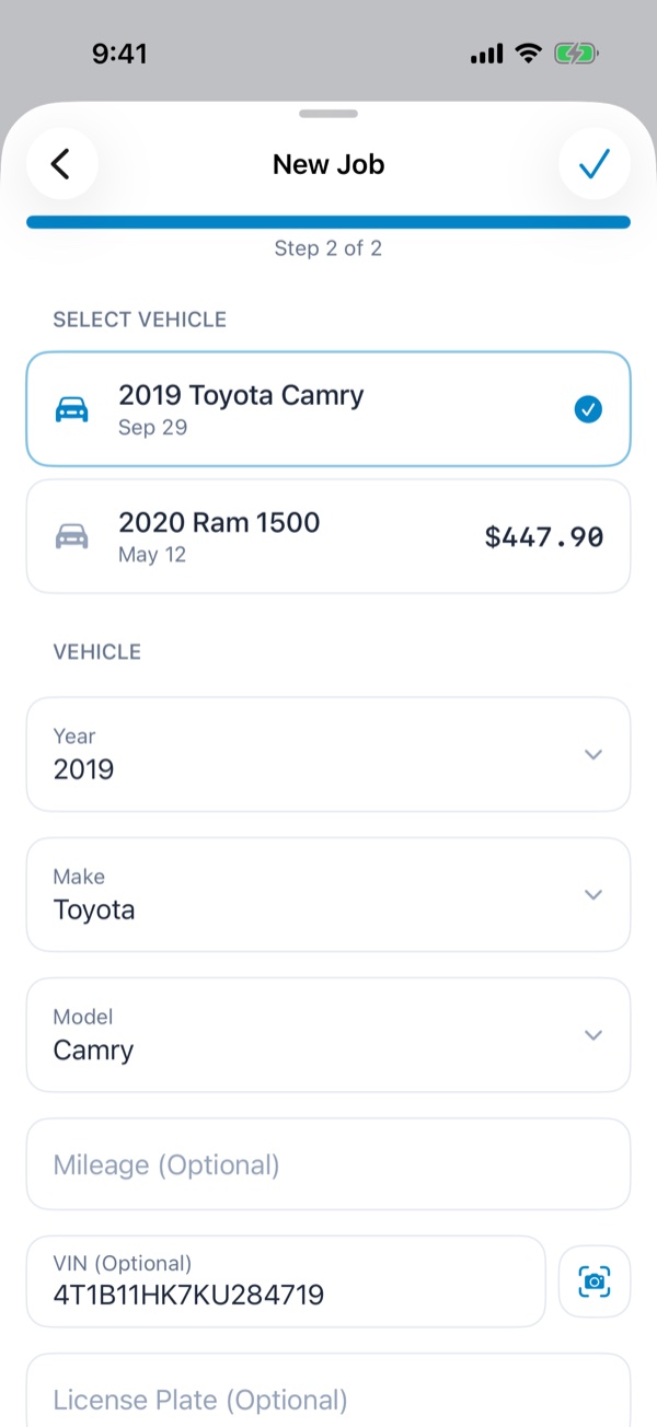 Vehicle step with the VIN decoded into year, make and model
